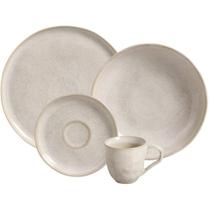 Aparelho de Jantar 16 Peças Porto Brasil Cerâmica Off White Bio Latte Mesa Posta