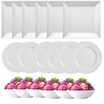 Aparelho De Jantar 18 Peças Em Melamina Branco Jogo Completo