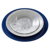 Aparelho de Jantar 18 Peças Floresta Branca Opaline Composé Azul e Branco