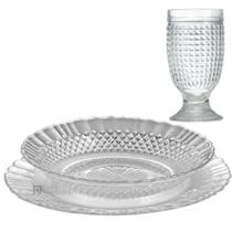 Aparelho de Jantar 18 peças Jogo De Pratos Fundo e Raso e Taças Wheaton Barroco Edição Limitada