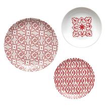 Aparelho de Jantar 18 Peças Tiffany em Porcelana Vermelho Brilhante Guzzini