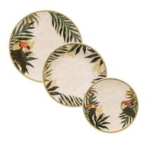 Aparelho De Jantar 18 Peças Unni Tropicano