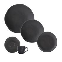 Aparelho de Jantar 20 Peças Orgânico Preto Matte