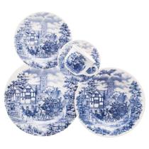 Aparelho de Jantar 20pçs Oxford Biona Donna Cena Inglesa Jogo para 4 Lugares