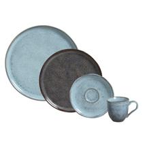 Aparelho De Jantar 24 Peças Bio Titanium & Breeze P/ 6 Pessoas Stoneware Cerâmica Porto Brasil
