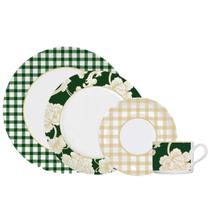 Aparelho de Jantar 24pç Versa Natal Clássico Verde Porcelana Germer Aparelho de Jantar 24pç Versa Natal Clássico Verde Porcelana Germer