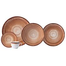 Aparelho de Jantar 30 Peças Esfera Marrom Schmidt