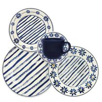 Aparelho de Jantar 30 Pecas Margaridas Cerâmica Oxford Biona