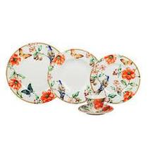 Aparelho De Jantar 30 Peças Porcelana Com Bordas Decoradas - Ambri L'Hermitage