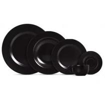 Aparelho de jantar 30 Peças Preto Acetinado - Alleanza Aparelho de jantar 30 Peças Preto Acetinado - Alleanza