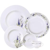 Aparelho de Jantar 30 Peças Tramontina Lilla Porcelana 6 Pessoas Mesa Posta