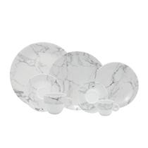 Aparelho de Jantar 42 Peças Mármore Cinza Schmidt