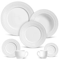 Aparelho De Jantar 42 Peças Roma Branco Porto Brasil Aparelho De Jantar 42 Peças Roma Branco Porto Brasil