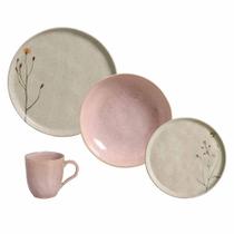 Aparelho de Jantar Bio Campestre e Litchi com 16 Peças em Stoneware Colorido - Porto Brasil