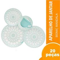 Aparelho De Jantar Biona Donna Mandala Premium 20 Peças Mesa Posta Oxford