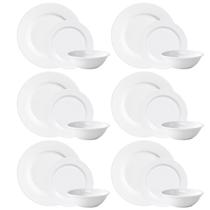 Aparelho De Jantar Branco 18pçs Mesa Posta de Melamina Aparelho De Jantar Branco 18pçs Mesa Posta de Melamina