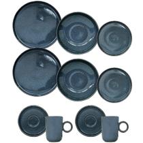 Aparelho de Jantar Cerâmica Stoneware Basic Dove 40 peças Porto Brasil