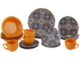 Aparelho de Jantar Chá 20 Peças Haus Cerâmica - Redondo Soho Mandala