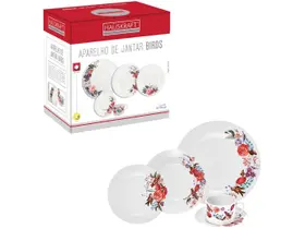 Aparelho de Jantar Chá 20 Peças Hauskraft - Porcelana Branco Birds Aparelho de Jantar Chá 20 Peças Hauskraft - Porcelana Branco Birds