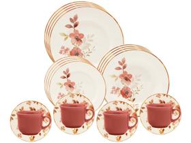 Aparelho de Jantar Chá 20 Peças Oxford Redondo Cerâmica Biona Aparelho de Jantar Chá 20 Peças Oxford Redondo Cerâmica Biona