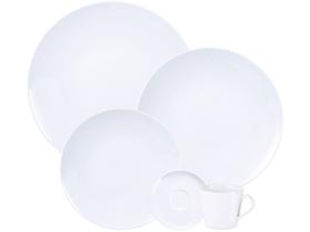 Aparelho de Jantar Chá 20 Peças Tramontina Redondo Porcelana Branco Leonora