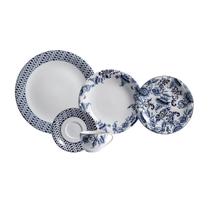 Aparelho de Jantar Chá 30 Peças Porcelana Schmidt - Dec. Tamandaré 2402
