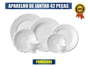 Aparelho de Jantar Chá Café Schmidt Porcelana Pomerode 42 Peças