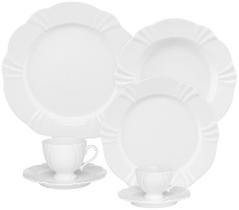 Aparelho De Jantar Chá E Café 42 Pçs Porcelana Soleil White