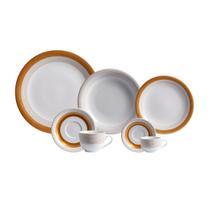 Aparelho de Jantar Chá e Café 42 Peças Porcelana Schmidt - Dec. Garopaba 2404