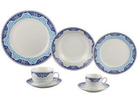Aparelho de Jantar ,Cha e Cafe 42pc Perca Porcelana Super White Wolff