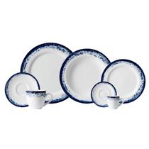 Aparelho de Jantar Chá e Café Porcelana Schmidt 42 peças - Dec. Nevoa 2420