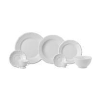 Aparelho de Jantar Chá e Café Schmidt Porcelana Pomerode Branco 42 Peças + Bowl 500ml