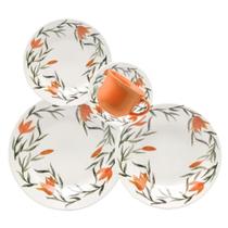 Aparelho de Jantar/Chá Oxford Biona Donna Lírios, 30 Peças, Rosa