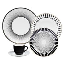 Aparelho de Jantar/Chá Oxford Coup Noir 30 Peças