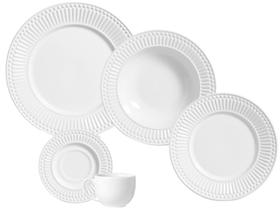 Aparelho de Jantar/Chá Porto Brasil Roma 20 Peças, Cerâmica, Branco Aparelho de Jantar/Chá Porto Brasil Roma 20 Peças, Cerâmica, Branco