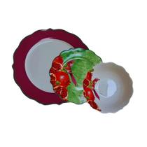 Aparelho de Jantar com 12 peças Composée Bordas Recortadas porcelana Bone China. Aparelho de Jantar com 12 peças Composée Bordas Recortadas porcelana Bone China.