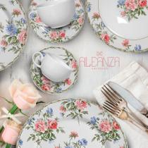 Aparelho de jantar com 12pcs romântica 2 c/ bowl rosa suave Aparelho de jantar com 12pcs romântica 2 c/ bowl rosa suave