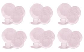 Aparelho de jantar completo oxford pink sand 30 peças Aparelho de jantar completo oxford pink sand 30 peças