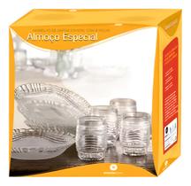 Aparelho De Jantar Crystal Vidro Jogo Pratos E Copos 8 Peças
