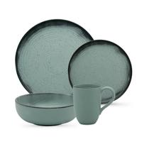Aparelho de Jantar de 16 Peças Lanche e Janta Flat Pacífico Oxford