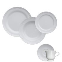 Aparelho de Jantar de Porcelana Branca Fina Renda (30 Peças)