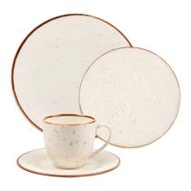 Aparelho de Jantar Dunna 16 Peças em Porcelana Bianchini Bege