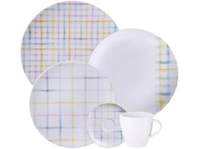 Aparelho de Jantar e Café 20 Peças Tramontina Redondo de Porcelana Branco Sweet 96589058 Aparelho de Jantar e Café 20 Peças Tramontina Redondo de Porcelana Branco Sweet 96589058