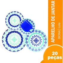 Aparelho De Jantar E Chá 20 Peças Biona Donna Lola Premium Mesa Posta