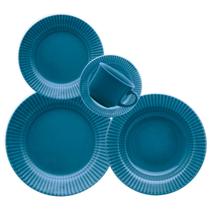 Aparelho de Jantar e Chá 20 peças Canelé Azul Oxford Aparelho de Jantar e Chá 20 peças Canelé Azul Oxford