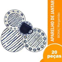 Aparelho De Jantar E Chá 20 Peças Margaridas Biona