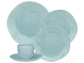 Aparelho de Jantar e Chá 20 Peças Oxford de Porcelana Azul Ryo Blue Bay