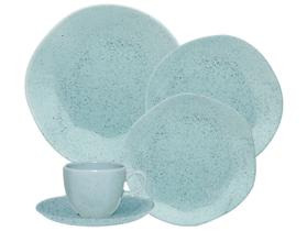 Aparelho de Jantar e Chá 20 Peças Oxford de Porcelana Azul Ryo Blue Bay