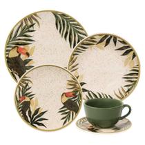Aparelho de Jantar e Chá 20 Peças Oxford Unni Tropicano Aparelho de Jantar e Chá 20 Peças Oxford Unni Tropicano