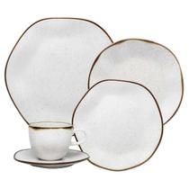 Aparelho De Jantar E Chá 20 Peças Porcelana Ryo Maresia Oxford